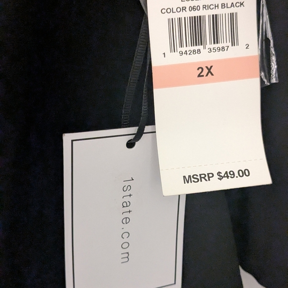 1.State Plus Size Black Women's Top - Picture 4 of 7